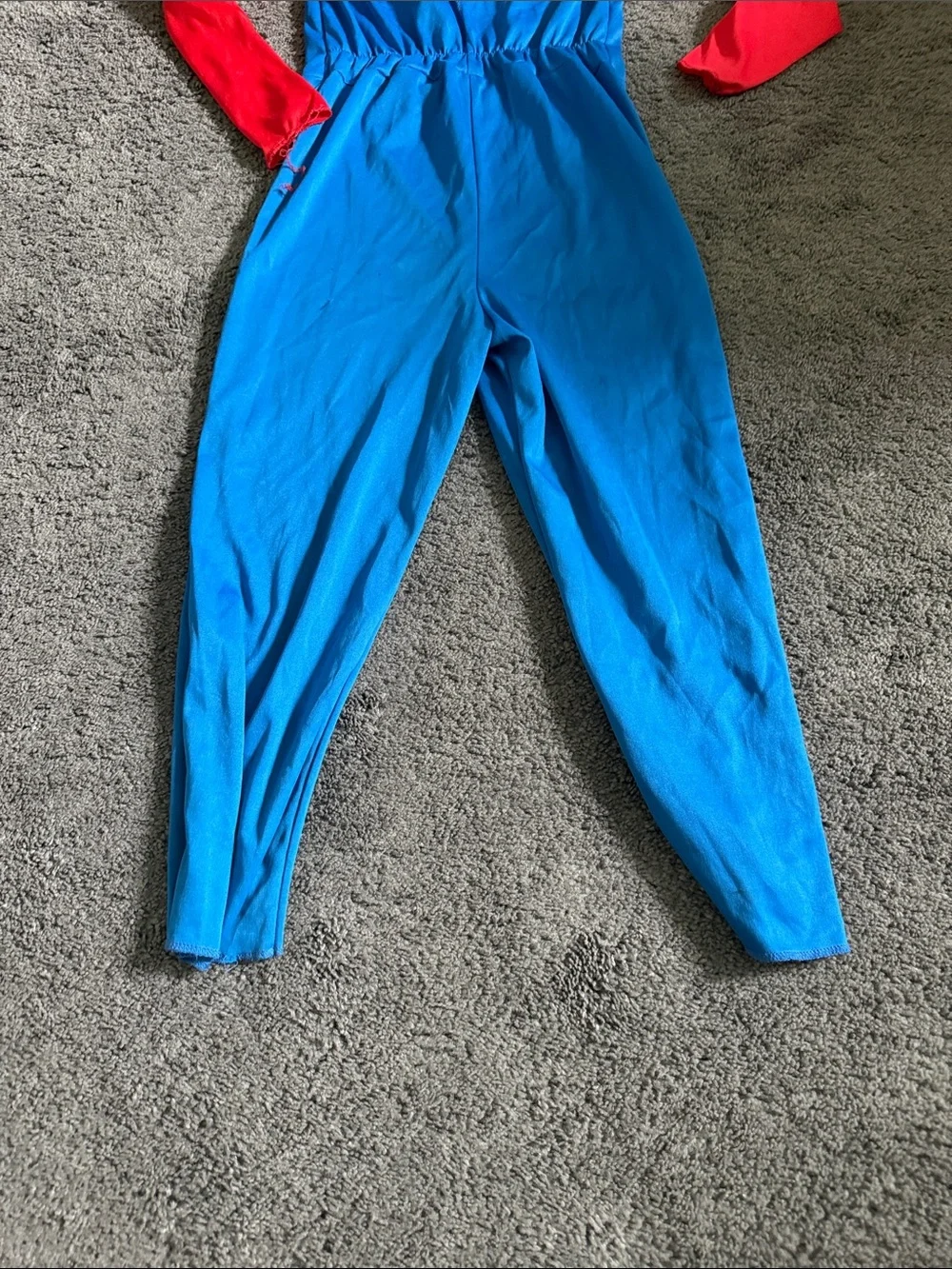 Disguise Kids Blue and Red  Mario Costume with Yellow Buttons